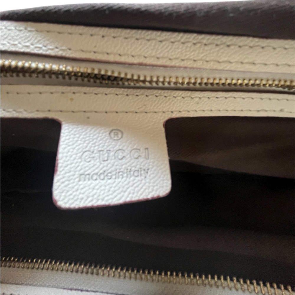 Gucci Vintage Ivory Leather Capri Shoulder/ Handbag with Gold Chain - Picture 8 of 12